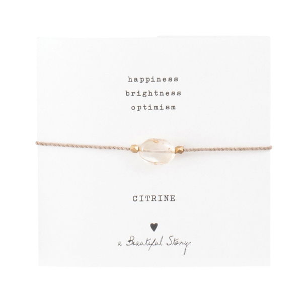 Edelsteen Kaart Citrien goud armband